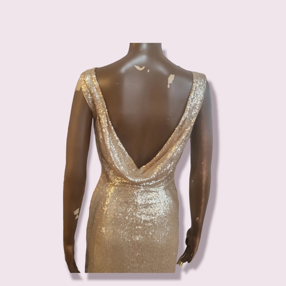 Blush Pink Sequin Backless Mini Dress - Picture 2 of 8